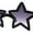 Black - Smoke, variant on Retro Funky Star Shape Hippie Plastic Sunglasses Black Smoke