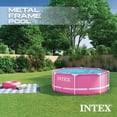 thumbnail image 4 of INTEX Round Metal Frame 8ft x 30in Above Ground Swimming Pool, Pink, 4 of 10