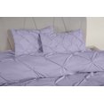 thumbnail image 3 of Chezmoi Collection Berlin 3-Piece Pintuck Pinch Pleat Bedding Comforter Set (Full, Lavender), 3 of 4