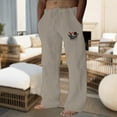 thumbnail image 2 of Zszcpp Mens Casual Pants Long Solid Basic Style Relax Cotton Stylish Digital 3D Printing Trousers Casual Trouser Linen, 2 of 4