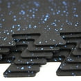 thumbnail image 2 of RevTime Interlocking Rubber Exercise Mats 20"x20"x1/4" （6mm）Puzzle GYM Mat,(6 packs with 10 EDGE), 2 of 7