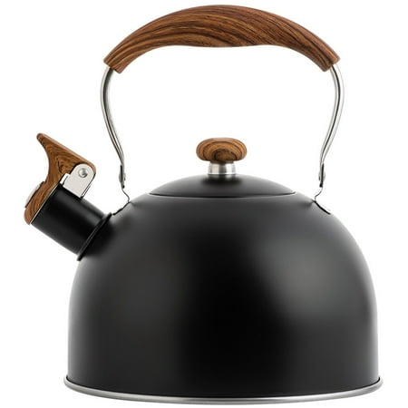 

Grooy Stove Top Whistling Tea Kettle Stainless Steel Teakettle Teapot with Cool Toch Ergonomic Handle 2.5/2.8/3/3.5 Liters Multi Colors Option