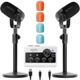 thumbnail image 1 of Paquete de equipos de podcast Movo PodPro-T con 2 CastMic para iPhone/Android, 1 of 8