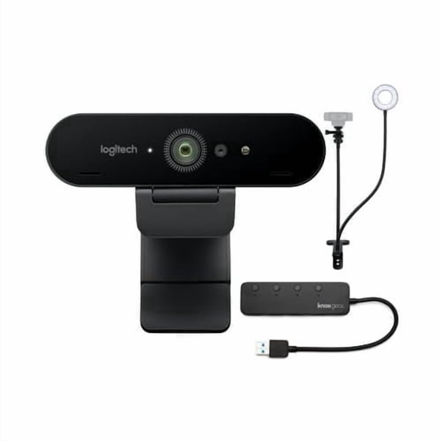 Webcam Logitech Miro 4K Pro con Soporte y Hub USB