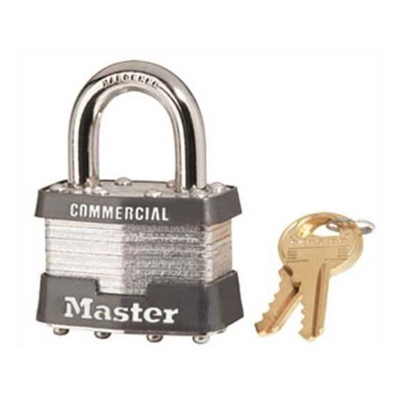 Master Lock 1KA 2035 Laminated Steel Padlock, No.1 1-3/4 in. Body KA2035 Silver