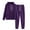 Purple, variant on Efsteb Womens Sets 2 Piece Outfits Solid Color Casual Hoodies Sweatshirt And Jogger Sweatpants Tracksuit Lounge Set Clearance (Purple,L)
