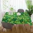 thumbnail image 6 of Coolnut Saint Patrick Clovers Tablecloth Rectangle Colorful Table Cloth Large Square Table Cover for Dining Kitchen Party 54"x54" Decor Gift, 6 of 7