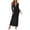 Black, variant on qafoshin Plus Size Womens Vacation Dresses Knit Hollowed Out Crew Neck Sundress Casual Long Sleeve Slim Maxi Dress Sizes L-5XL