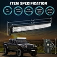 thumbnail image 4 of Toorise 42" LED Light Bar 1128W 78960LM Super Bright Spot Flood Combo LED Light IP67 Waterproof Curved Quad-Rows Off Road Driving Light 12V 24V Car LED Work Light for SUV ATV Car Truck Boat, 4 of 9