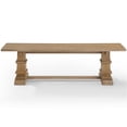 thumbnail image 3 of Crosley Joanna Dining Bench with English Trestle Base, Rustic Brown (Set of 1), 3 of 10