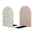 thumbnail image 2 of Lsque Daisies Flowers Printed Wood Bookends,Non-Skid Bookend for Shelves,Heavy Duty Support Bookends,Non-Slip Foam Pads for Office, Home, and Library,1 Pair, 2 of 8