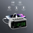 thumbnail image 2 of Reloj despertador Sharp SPC235DGAMZ con puerto de carga USB-C y LED verde, 2 of 5