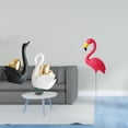 thumbnail image 2 of Estatua de cisne, escultura de animal de cerámica moderna, centro de mesa, adorno de estaca de flamenco para jardín con líneas elegantes, adecuado par, 2 of 8