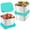 Blue, variant on Weloille 3Pack 6oz Stainless Steel Snack Containers, Small Metal Food Storage Container with Silicone Lids, Leakproof Snack Lunch Container for Office, Travel