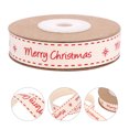 thumbnail image 3 of 1 Roll Christmas Theme Gift Packing Ribbon Printing Clothing Edging Cotton Belt, 3 of 9