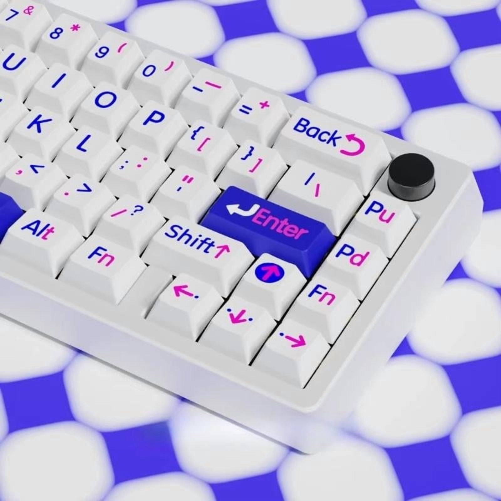 Klein Blue Keycap Set 125key PBT Custom Big Letter Keyboard Cap Cherry Profile Gaming KeyCap for Mechanical Keyboard
