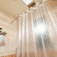 thumbnail image 5 of Clear Shower Curtain Liner, 3D Cobblestone & Watercube Semi Transparent EVA Shower Liner Waterproof for Shower Stall, Bathroom, 72 x 72 inch, 12 Hooks (Clear-Cube), 5 of 8
