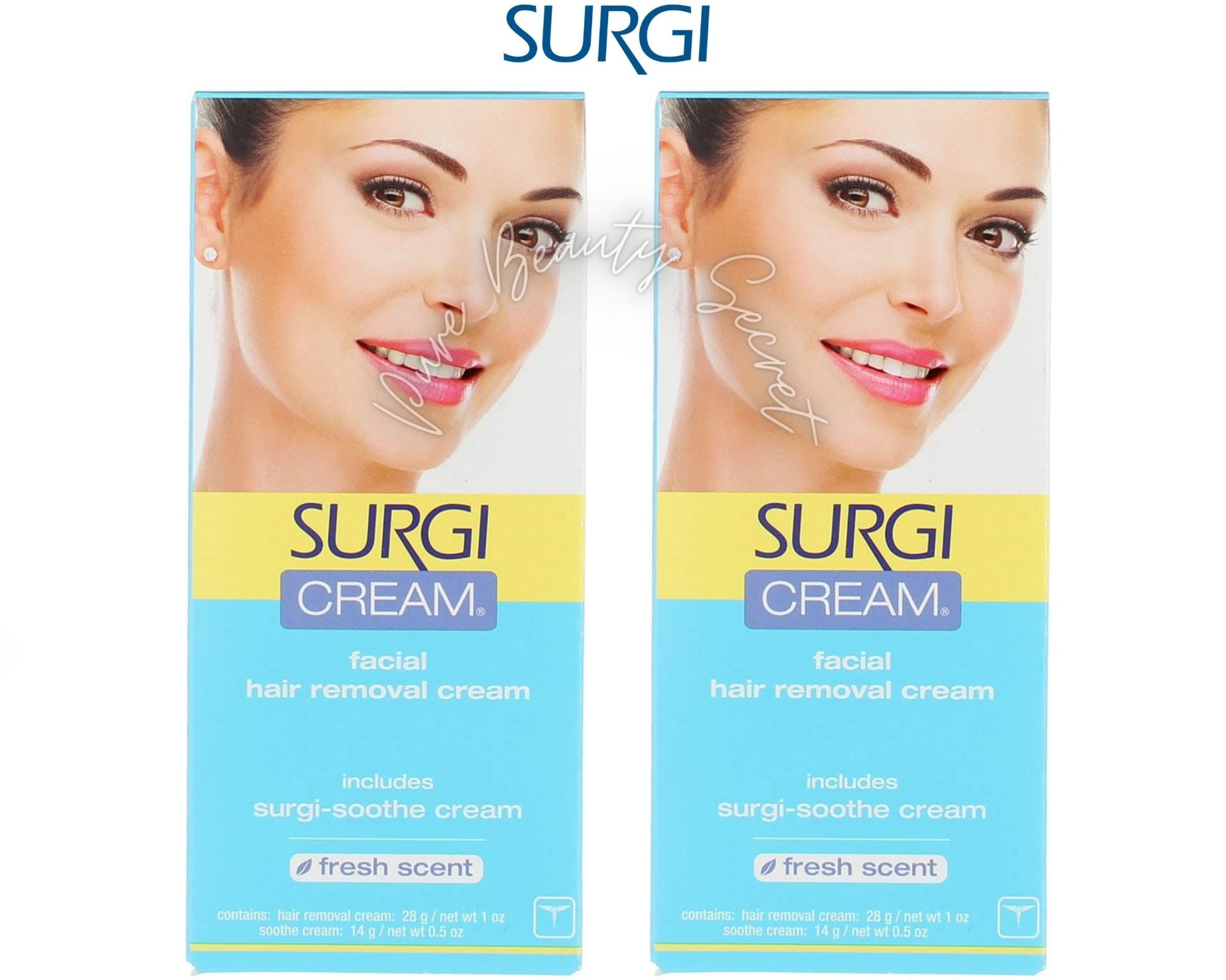 SURGI Facial Hair Removal Cream 1 oz (82502) x 2