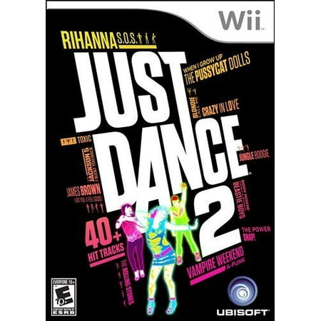 Just Dance 2 - Nintendo Wii, AllStars Controllers All Import Nintendo 480I Exclusive Adapter Black Mario polyethylene Super Supports Greatest Converter Best Songs.., By (Best 2 Player Wii Games)