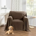 thumbnail image 1 of Dark Couch Covers for Sectional Sofa Couch Cover L Shape Couch Covers for Dogs Washable Couch Cover Banket Modern Sofa Slipcovers Super Soft Sofa Towel for Kids Pets ” x ”, 1 of 9