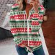 thumbnail image 1 of Moda Mujer Camiseta de manga larga Invierno Navidad Impresión Blusa Con capucha Cremallera Abrigo Tops Fridja  po493, 1 of 7