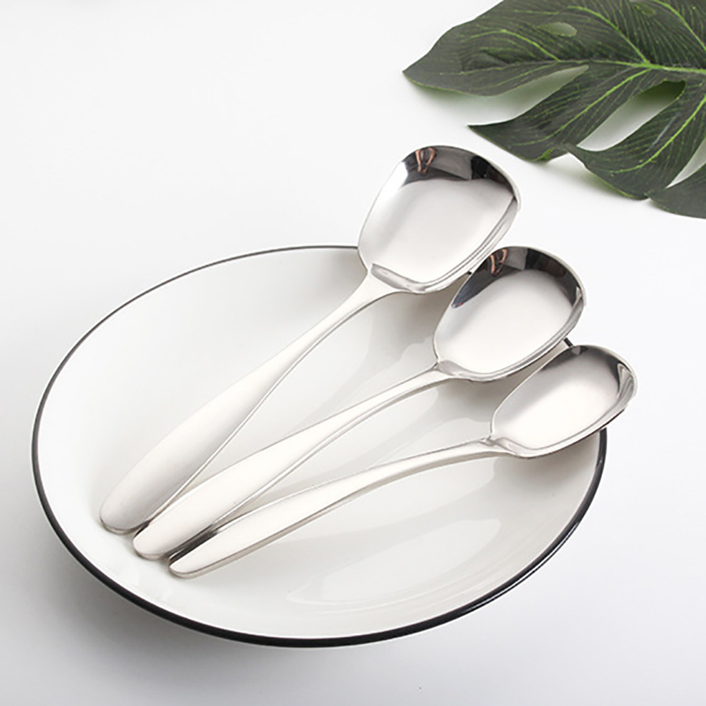 Xubond Stainless Steel Stainless Steel Soup Spoons Table Dinner Rice ...