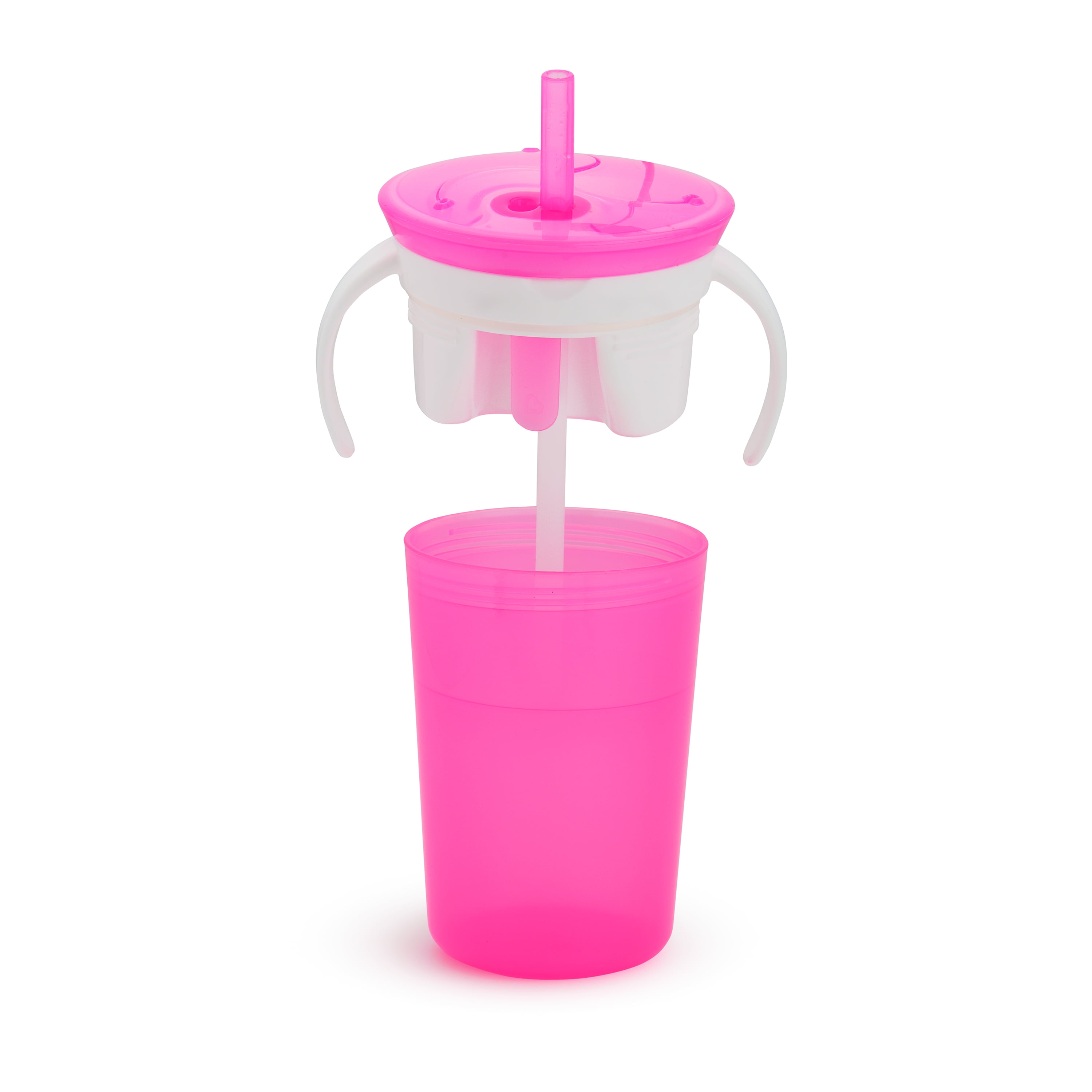 Munchkin SnackCatch & Sip 2-in-1 Snack Catcher and Cup, Pink