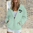 thumbnail image 2 of Tittly Women'S Zip Up Y2K Hoodies, Women'S Athletic Hoodies, Zip-Up Hooded Sweatshirt, Graphic Hoodie, Women'S Cotton Zip Up Hoodie Mint Green L, 2 of 4