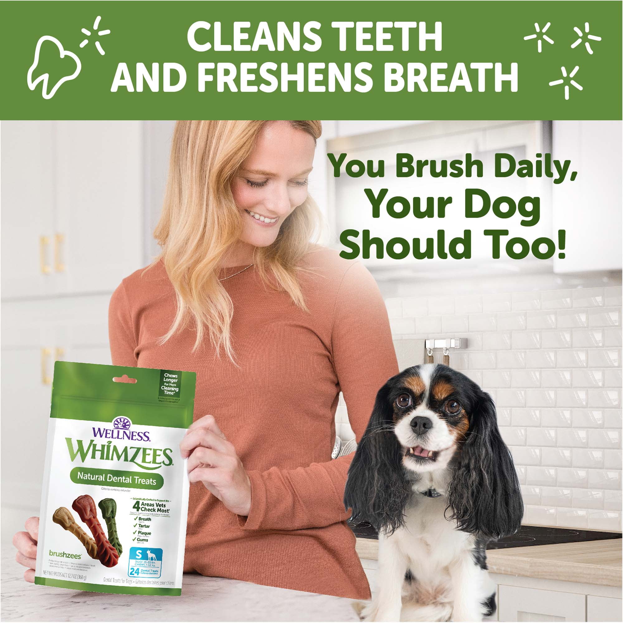 Wellness WHIMZEES Variety Pack Natural Dog Dental Treat, Chews, Freshens Breath, Small Size, 29.6 oz Box, 56 Count