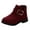 Red, variant on LYHaoo Girls Shoes Fashion Solid Color Short Boots Non Breathable Women Boots Sizes 10 Black(Little Kid)
