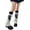 B, variant on Women's Star Print Knitted Reversible Leg Warmer Y2K Socks Fashion Knit Leg Warmers Long Leg Socks Cute