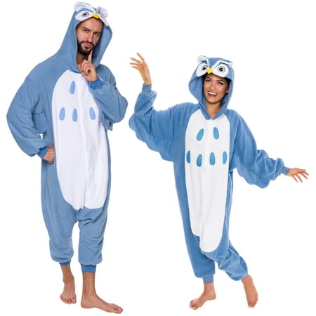 

Silver Lilly Unisex Adult Plush Owl One Piece Cosplay - Bird Animal Costume (Blue Owl M)