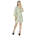 thumbnail image 2 of Bimba Women Floral Cotton Custom Short Robe Getting Ready Bridesmaid Robe CoveUp, 2 of 6