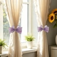 thumbnail image 6 of Boovnll Curtain Tiebacks, Sheer Organza Bow Window Drape Holdbacks, No Drill Cute Curtain Tie Backs for Sheer Curtain Bedroom Living Room,6x4in, 6 of 7