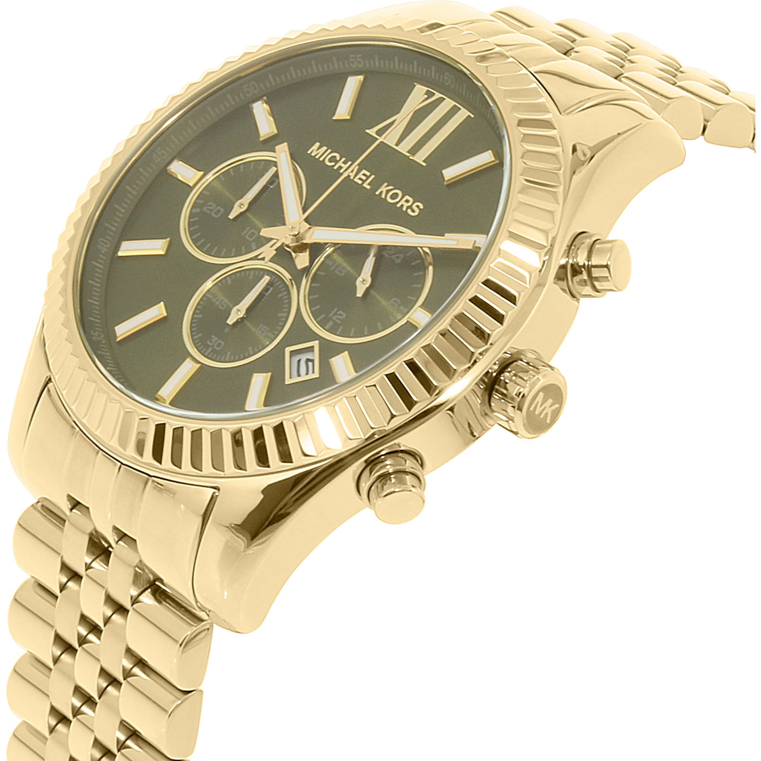 Michael Kors Men's Lexington Gold Tone Steel Chronograph Watch MK8446 -  