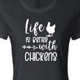 thumbnail image 4 of Inktastic Life is Better with Chickens Women's T-Shirt, 4 of 5