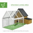 thumbnail image 3 of PawHut 65" Chicken Coop Wooden with Detachable Run for Backyard, 3 of 9