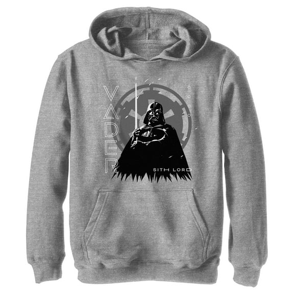 Boy's Star Wars: Obi-Wan Kenobi Darth Vader Sith Lord  Pull Over Hoodie Athletic Heather Small