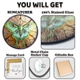 thumbnail image 3 of 6" Luna Moth Stained Glass Suncatchers Art Glass Monarchs for Sun Catcher Indoor Window Gifts for Pet Animal Nature Floral Lovers Women Grandma Mom Friend Painted Panel Décor BUG-05C-SG6, 3 of 5