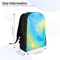 thumbnail image 2 of Single Side Full Backpack 16.1×11.8×4.5in Large Capacity Breathable Shoulder Belt Leisure Simple And Strong Bearing Capacity Lightseagreen Tie-Dye Background Vibrant Colors And Swirling (2), 2 of 8