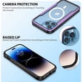 thumbnail image 5 of Case for iPhone 15, Clear Magnetic Phone Case Compatible with MagSafe, Anti-Scratch Shockproof Transparent Protective Cover Support Wireless Charging for iPhone 15, Purple, 5 of 10