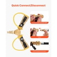 thumbnail image 5 of KFFKFF RV Propane Quick Connect Y Splitter Adapter with Shutoff Valve, 2-Way 1/4 Inch Quick Disconnect Kit, Compatible with RV Trailer, Propane Hose for Motorhome Tabletop Camping Grill, 5 of 9