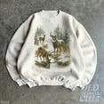 thumbnail image 5 of Vintage Deer Sweatshirt | Winter Forest Wildlife Pullover, 5 of 7