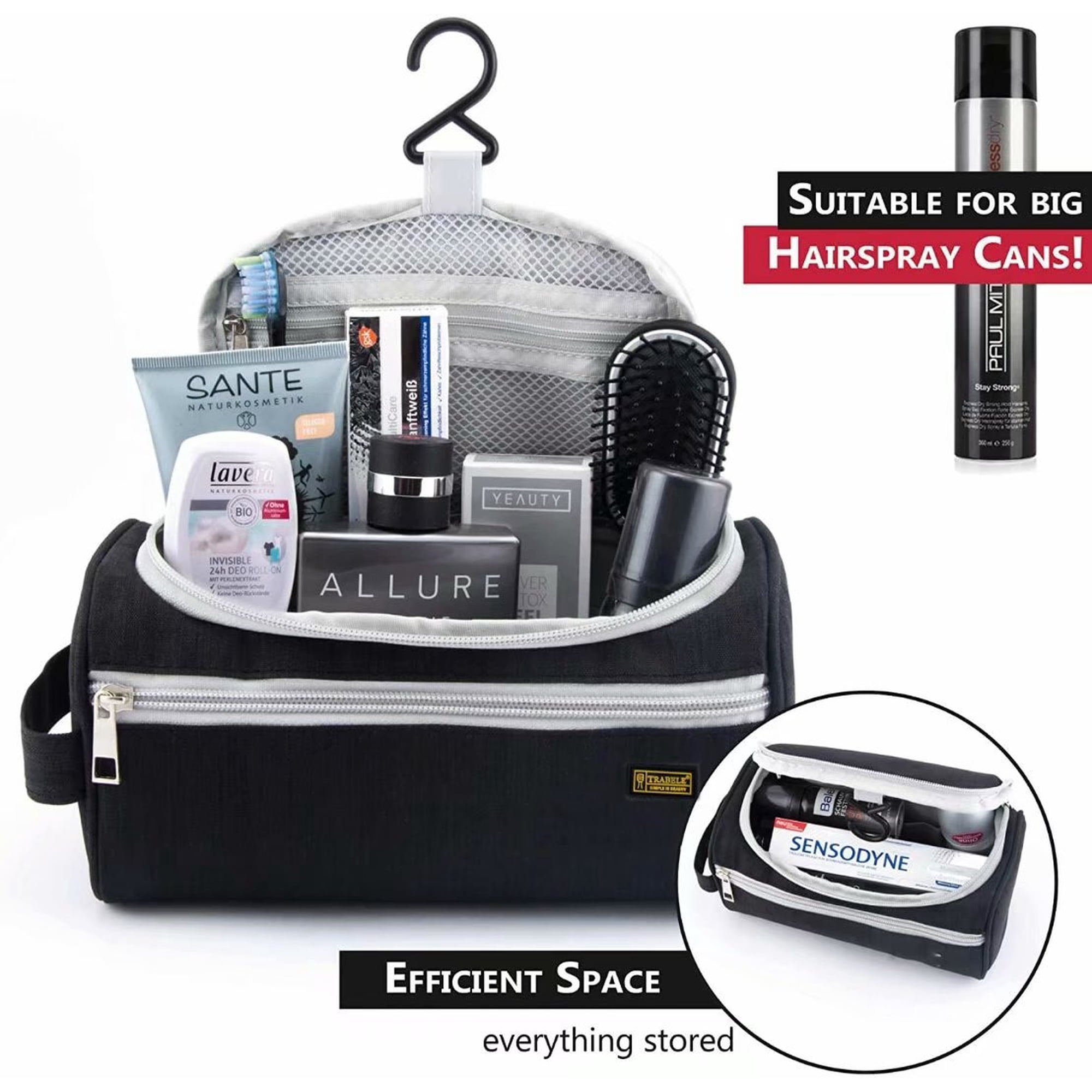 Sac De Lavage Suspendu Homme/femme En Cuir Marron - Pour Cosmétiques, Voyage, Rangement, Neuf
