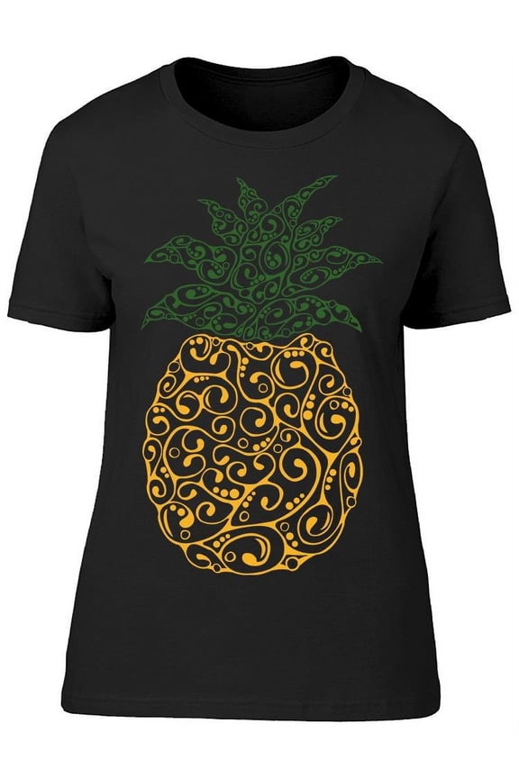 Pineapple Fruit Art Tropical T-Shirt Women -Image by Shutterstock, Female 3X-Large