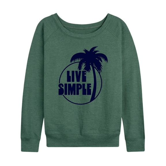 Instant Message - Live Simple - Women's Lightweight French Terry Long Sleeve Shirt