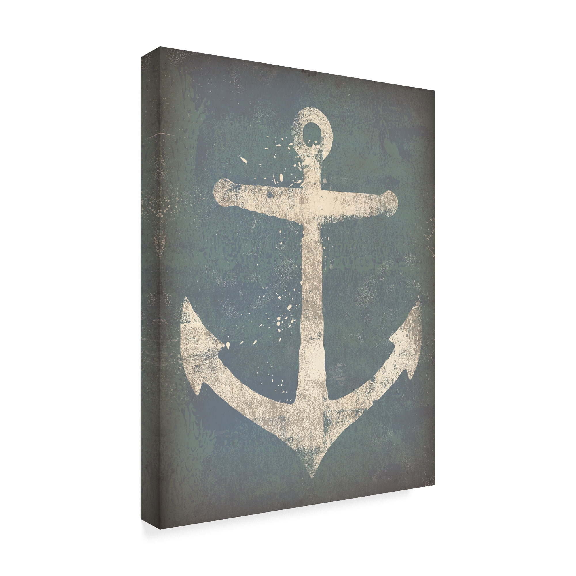 Trademark Fine Art 'Anchor on Teal' Canvas Art by Ryan Fowler