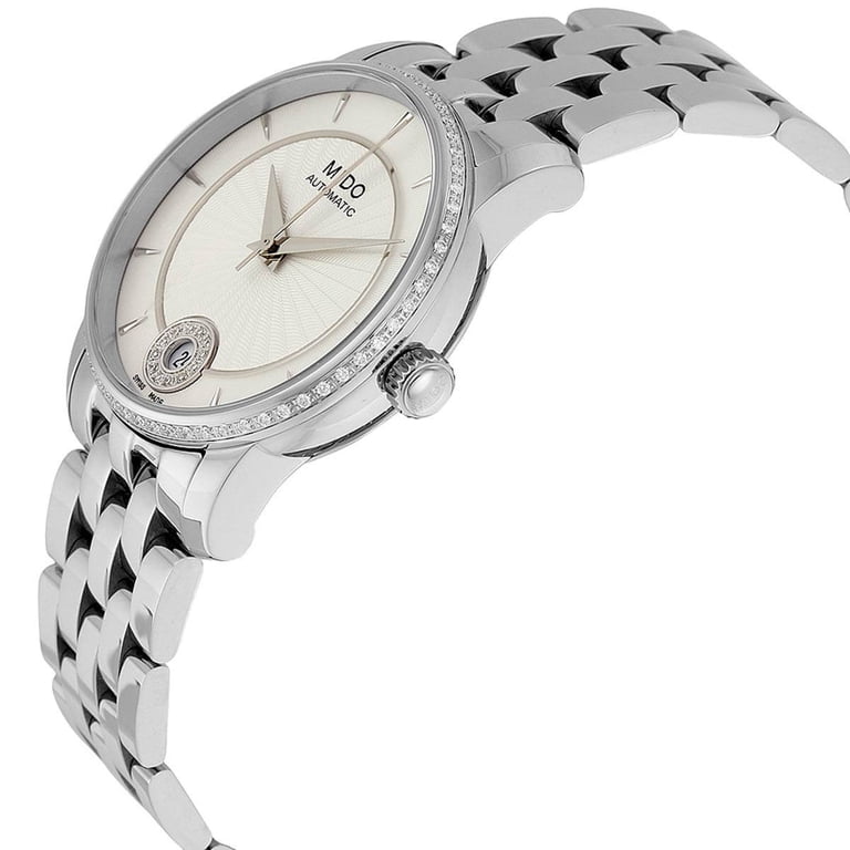 Mido baroncelli 2 automatic diamond watch Mido Baroncelli II Automatic Silver Dial Diamond Stainless  main image 2