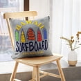 thumbnail image 5 of LALILO Throw Pillow Covers Surf Lettering Shirt Surf Wave Summer Tropical Cushion Cover 18" x 18", 2 Pack, 5 of 6