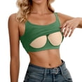 thumbnail image 3 of Workout Tank , Built In Bra Shirt , Workout Shirt Women's Camisole Vest With Chest Pad Summer White Base Vest With Chest Top, 3 of 6